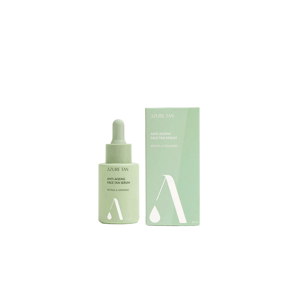 Azure Tan Anti-Ageing Face Tan Serum 30ml flacon – Hydraterend en verstevigend gezichtsserum met geleidelijke zelfbruiner.