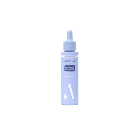 Azure Tan Colour Boost Tan Drops 30ml flacon met druppelaar voor een zelfbruiner op maat.