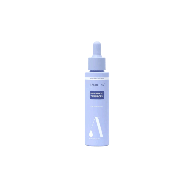 Azure Tan Colour Boost Tan Drops 30ml flacon met druppelaar voor een zelfbruiner op maat.