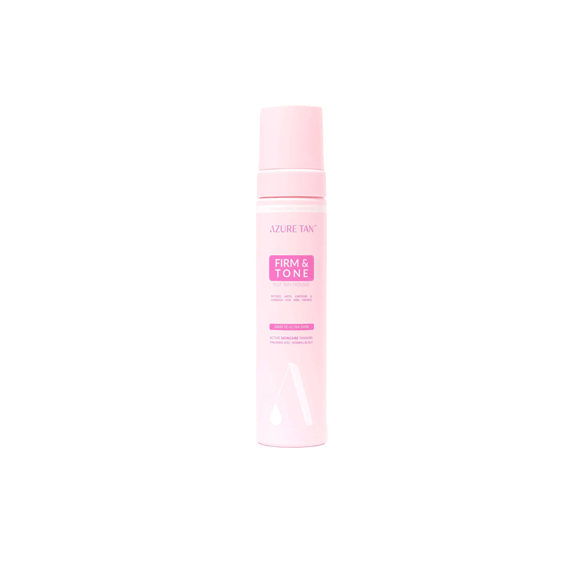 Azure Tan Firm & Tone Self Tanning Mousse – Dark to Ultra Dark zelfbruiner met cafeïne en guarana voor een verstevigde huid.
