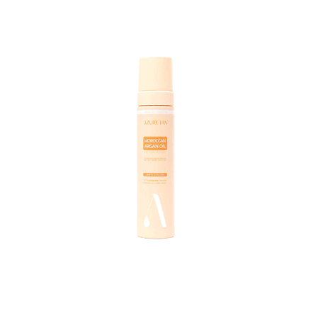 Azure Tan Moroccan Argan Oil Self Tan Mousse – Hydraterende zelfbruiner met biologische arganolie voor een diepe bronzen teint.
