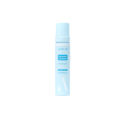 Azure Tan Organic Coconut Self Tan Mousse – Hydraterende zelfbruiner met kokoswater en vitaminen voor een stralende, goudbruine huid.