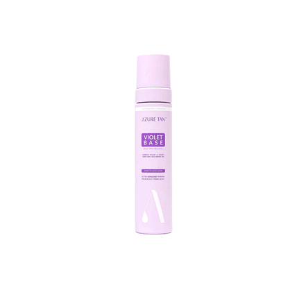 Azure Tan Violet Base Self Tanning Mousse – Kleurcorrigerende zelfbruiner voor een diepe bronzen teint zonder gele ondertoon.