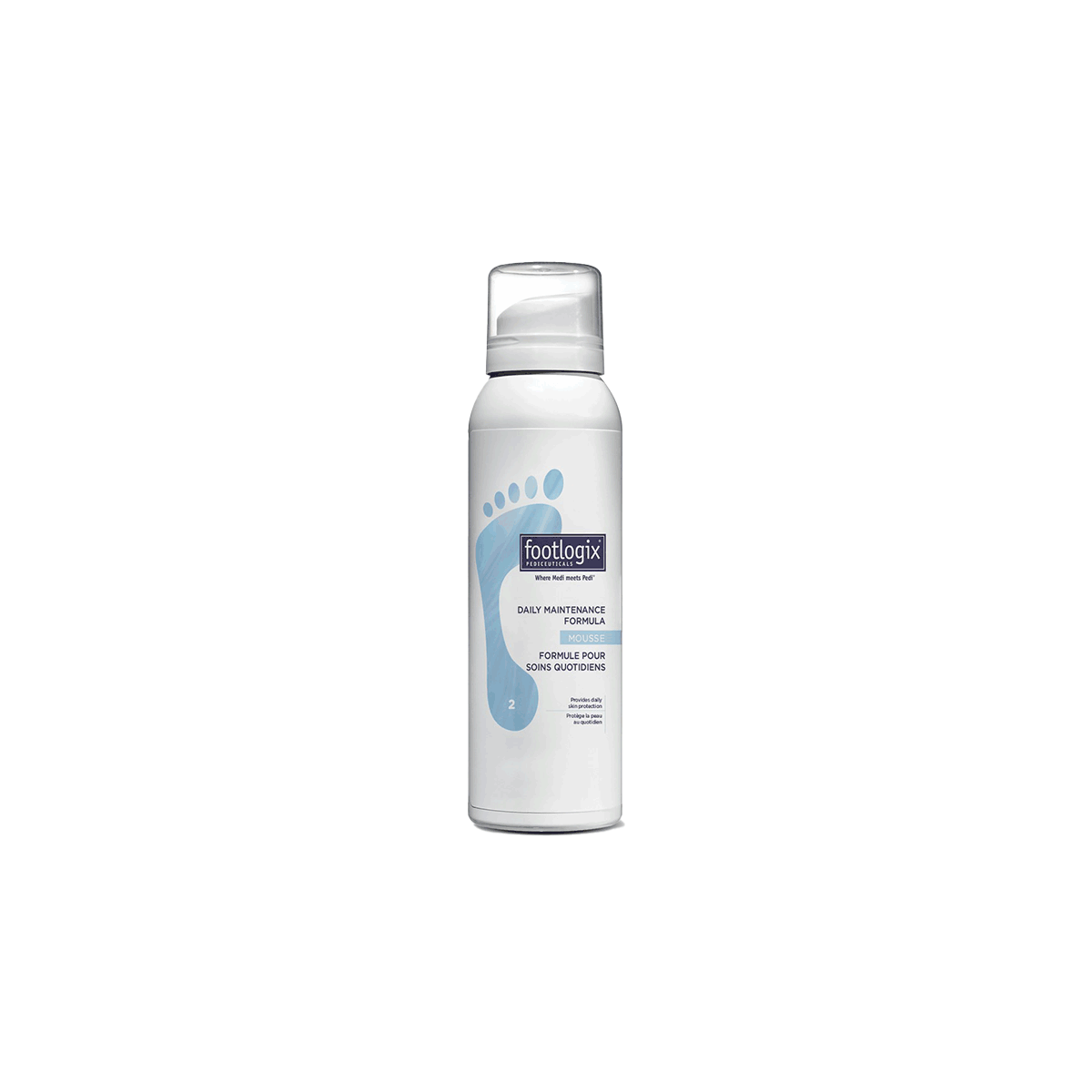 Footlogix Daily Maintenance Formula 125ml mousse voor dagelijkse voetverzorging bij Manik.