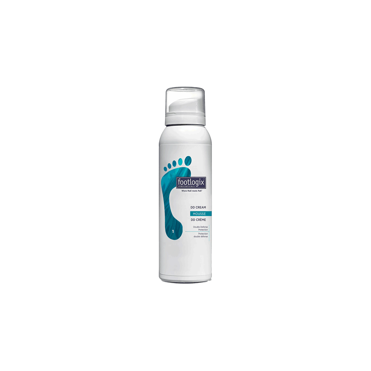 Footlogix DD Cream Mousse 125ml flacon voor intensieve hydratatie en anti-aging voetverzorging bij Manik.